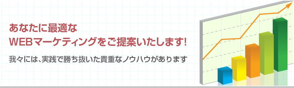 あなたに最適なWEBマーケティングをご提案いたします！